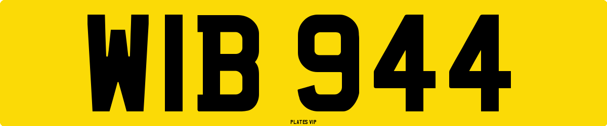 WIB 944 Number Plate