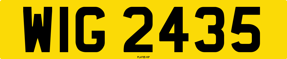 WIG 2435 Number Plate