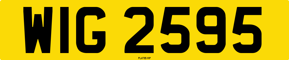 WIG 2595 Number Plate