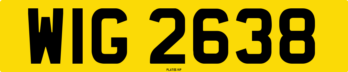 WIG 2638 Number Plate