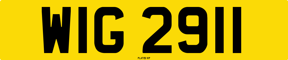 WIG 2911 Number Plate