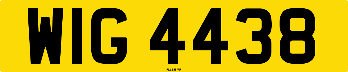 WIG 4438 Number Plate