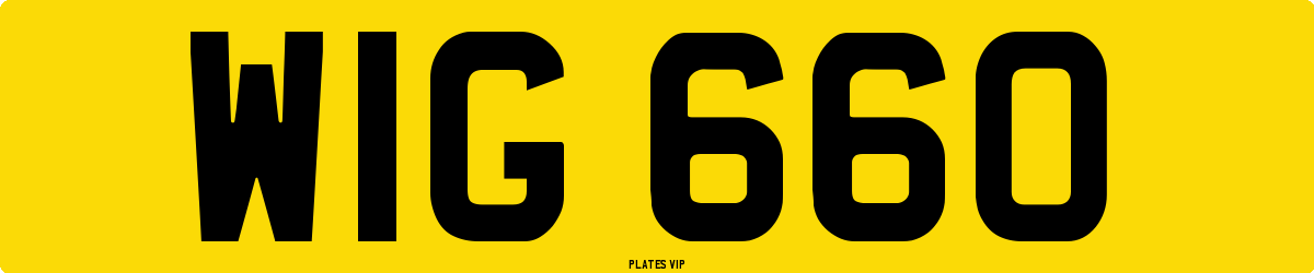 WIG 660 Number Plate