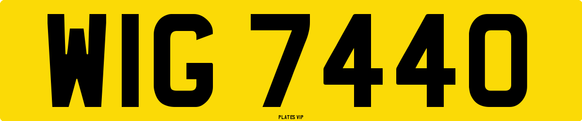 WIG 7440 Number Plate