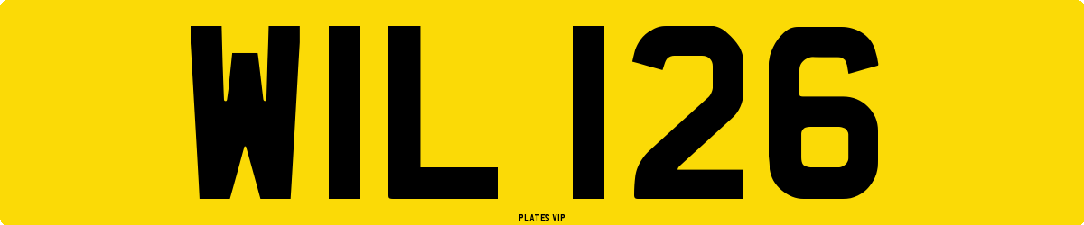 WIL 126 Number Plate