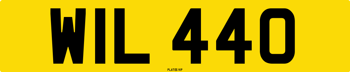WIL 440 Number Plate
