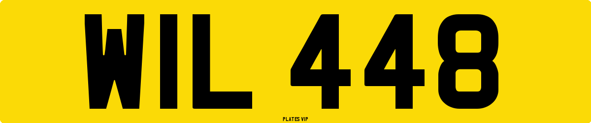 WIL 448 Number Plate