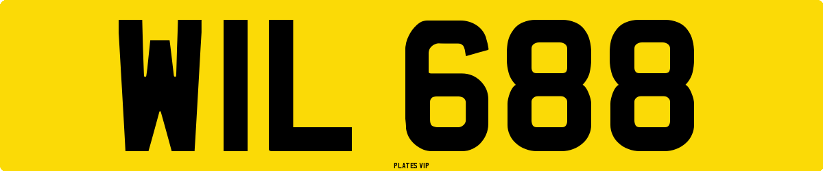 WIL 688 Number Plate