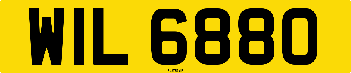 WIL 6880 Number Plate