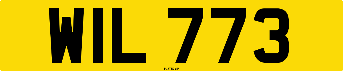 WIL 773 Number Plate