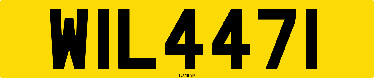 WIL4471 Number Plate