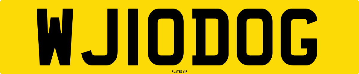 WJ 10 DOG Number Plate