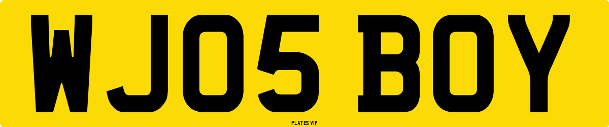 WJ05 BOY Number Plate