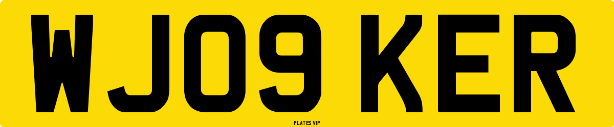 WJ09 KER Number Plate
