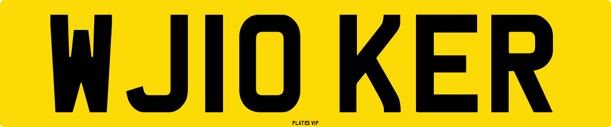 WJ10 KER Number Plate