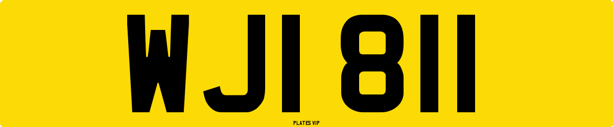 WJI 811 Number Plate