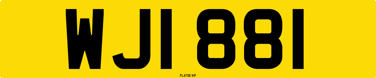 WJI 881 Number Plate