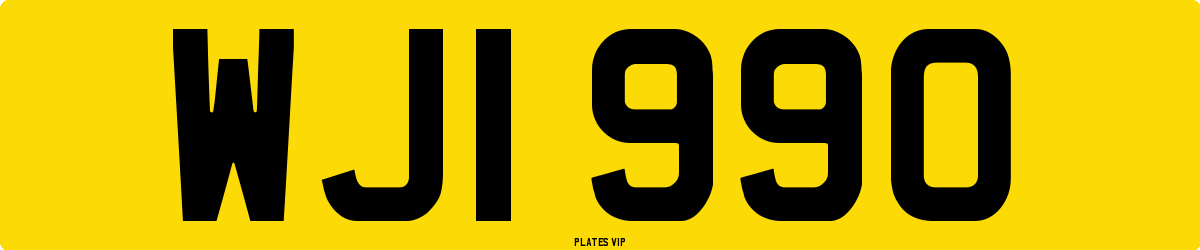 WJI 990 Number Plate