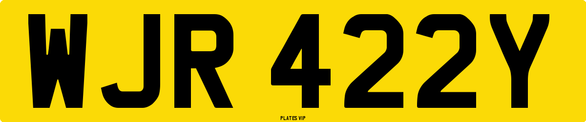 WJR 422Y Number Plate