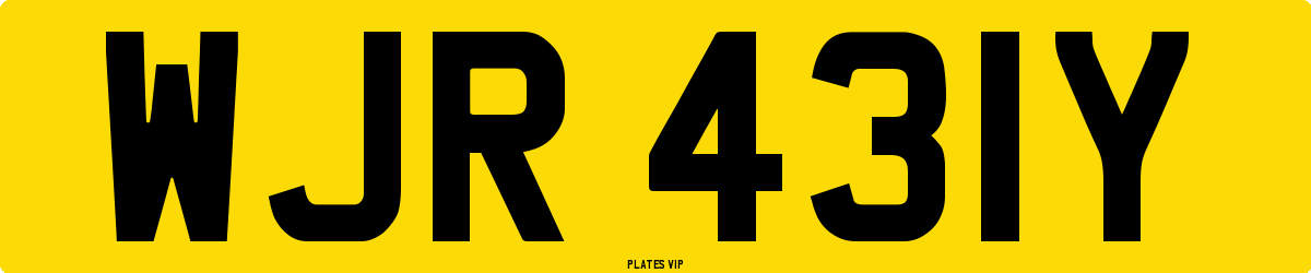 WJR 431Y Number Plate