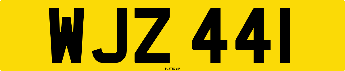 WJZ 441 Number Plate