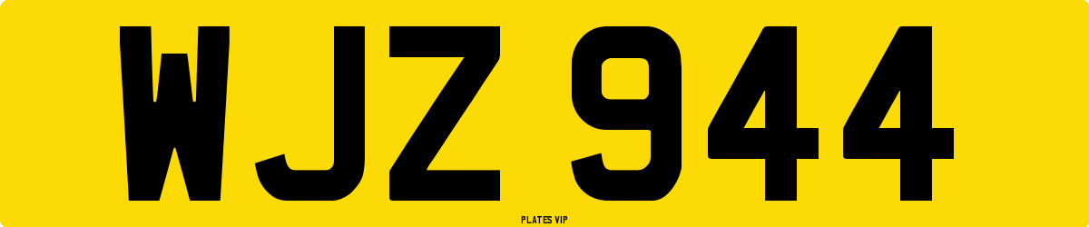 WJZ 944 Number Plate