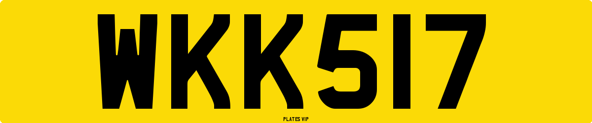WKK517 Number Plate