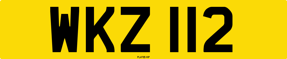 WKZ 112 Number Plate
