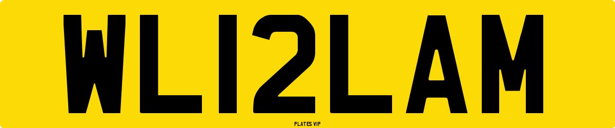WL12LAM Number Plate