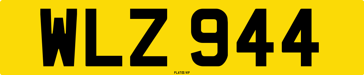 WLZ 944 Number Plate