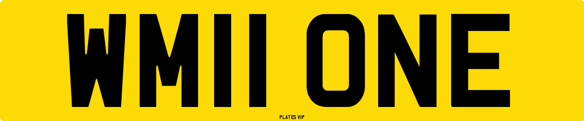 WM11 ONE Number Plate