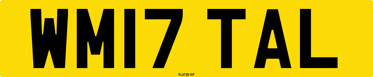 WM17 TAL Number Plate