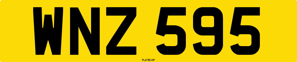 WNZ 595 Number Plate