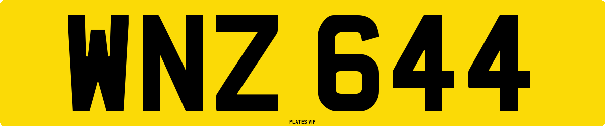 WNZ 644 Number Plate