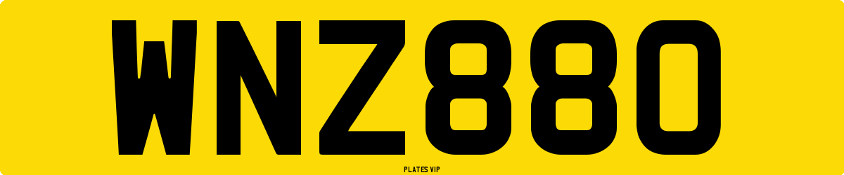 WNZ880 Number Plate
