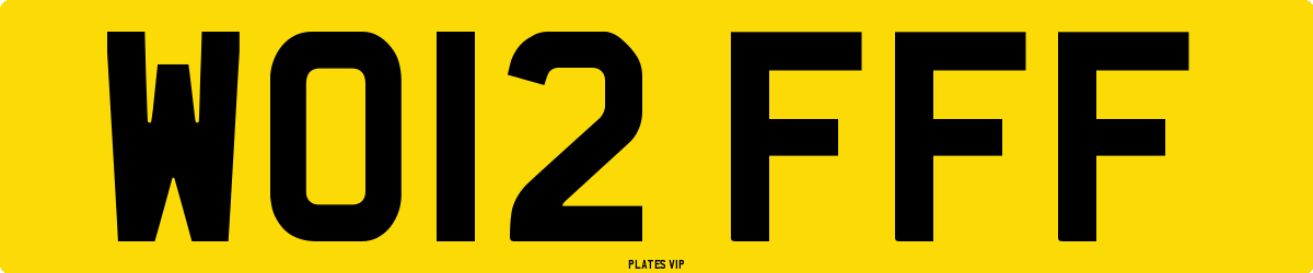 WO12 FFF Number Plate