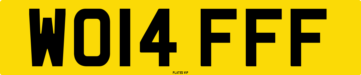 WO14 FFF Number Plate