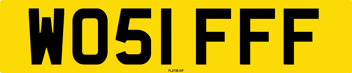 WO51 FFF Number Plate
