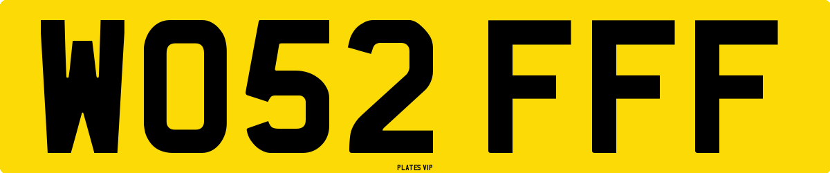 WO52 FFF Number Plate