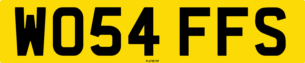 WO54 FFS Number Plate