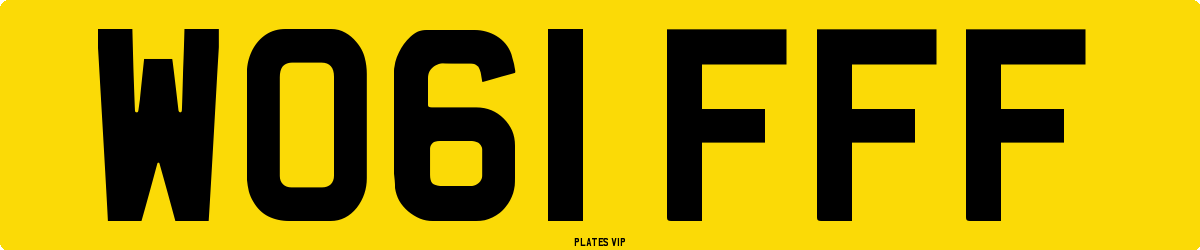 WO61 FFF Number Plate