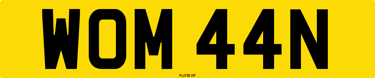 WOM 44N Number Plate
