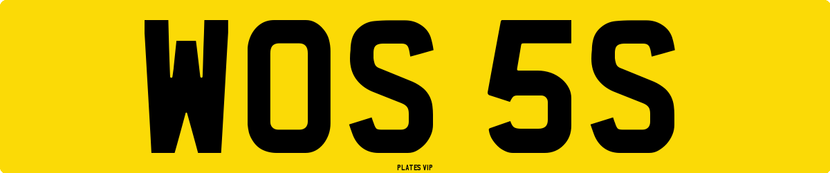 WOS 5S Number Plate