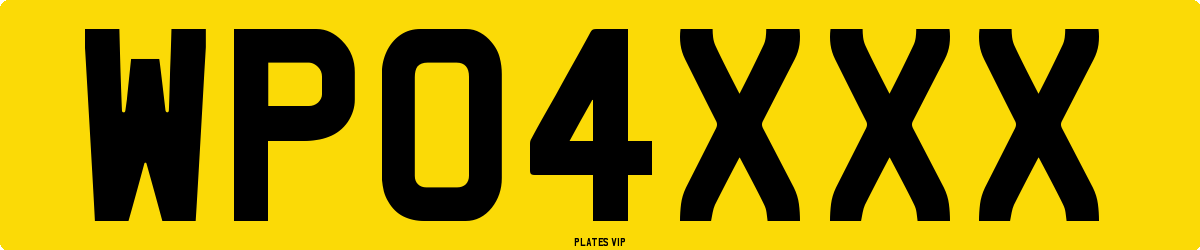 WP 04 XXX Number Plate