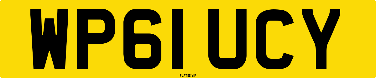 WP61 UCY Number Plate
