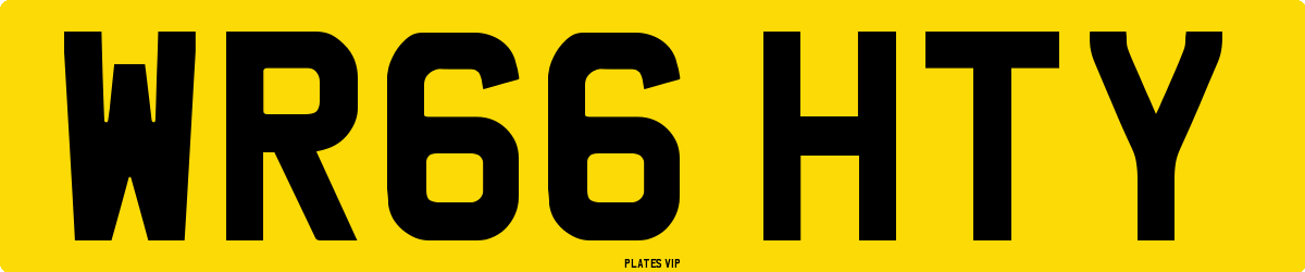 WR66 HTY Number Plate