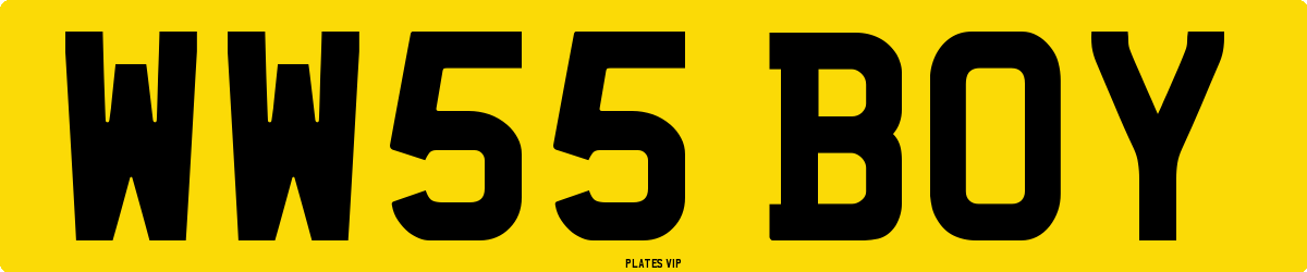 WW55 BOY Number Plate