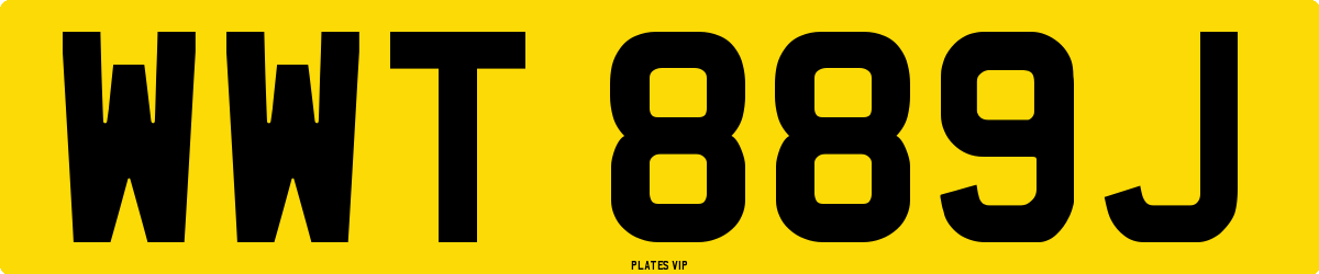 WWT 889J Number Plate