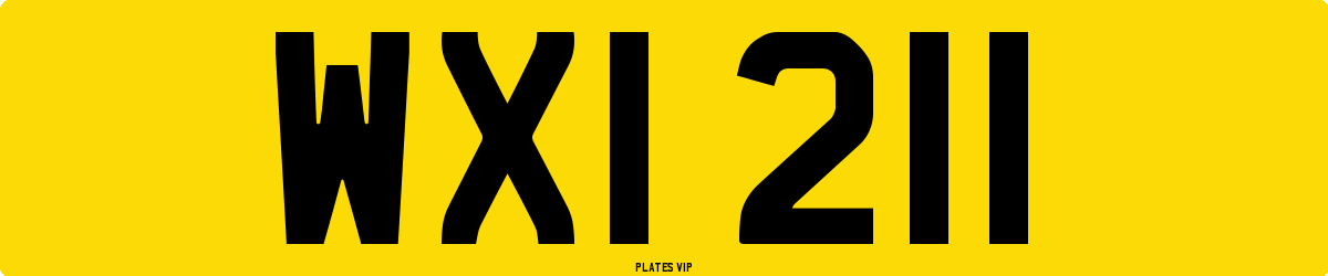 WXI 211 Number Plate
