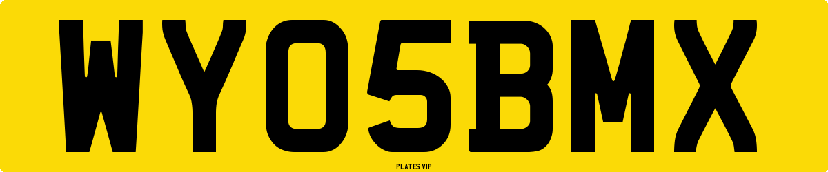 WY 05 BMX Number Plate